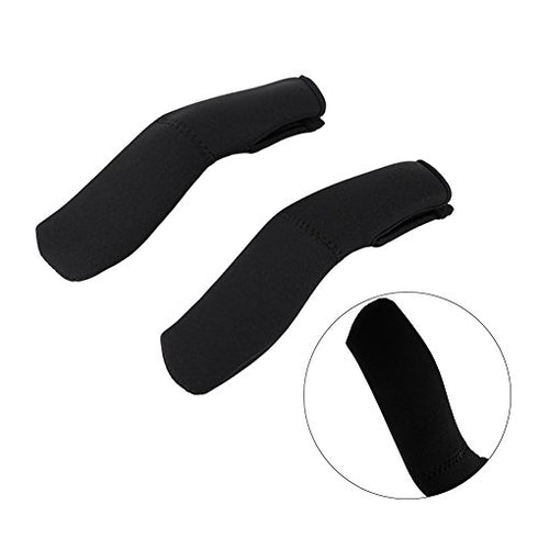 2Pcs Baby Stroller Armrest Cover, Removable Zipper Crossbar Elastic Protector Sleeve, Black