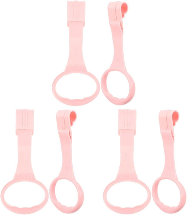 3 Pairs Children's Bed Pull Ring Walking Assistant Rings - Baby Toy Accessories for Crib Playpen, Toddler Vertical (PP)