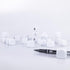 22mm Counting 100PCS Acrylic Dice with Smoothed Surface Six Sided with Rounded Corner Blank White Dice Cubes for Board