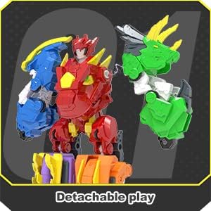 5-in-1 Robot Dinosaur Toys Set: Large Transforming Robot Take Apart Kit with 5 Dinosaur Action Figures for Kids Ages 4-9