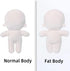 niannyyhouse 7.8in Plush Doll with Embroidery, Humanoid Stuffed Toy with Dress Up Normal Body & Wearable Clothing