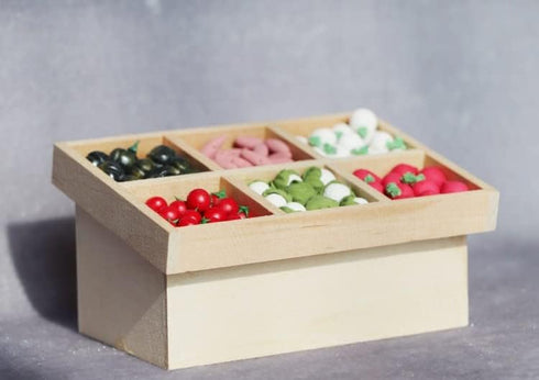 1:12 Dollhouse Accessories Scale Fruite Vegetable Rack Food Display Furniture Grocery Store Miniature Furniture