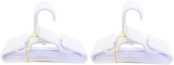 24 Durable White Hangers Compatible with 18 Inch Girl Doll Clothes