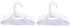 24 Durable White Hangers Compatible with 18 Inch Girl Doll Clothes
