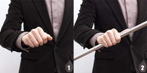OUERMAMA Silver Magic Cane Metal Appearing Cane with Video Tutorial and Gloves for Magic Tricks