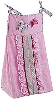 CribMATE 100% Cotton Butterfly Diaper Stacker Storage 1 PC Lovely Pink 3 D