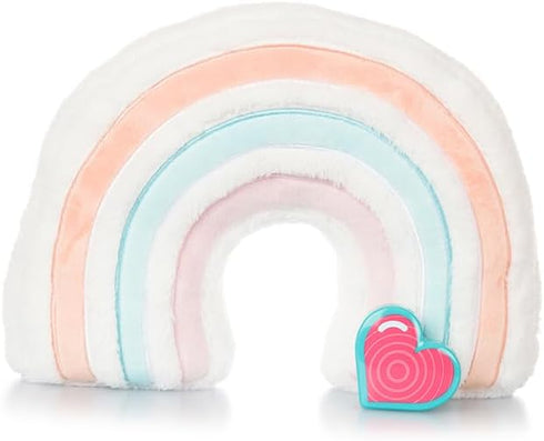Recordable Stuffed Plush, 20 sec Heart Voice Recorder for Ultrasounds, Perfect Gender Reveal Rainbow