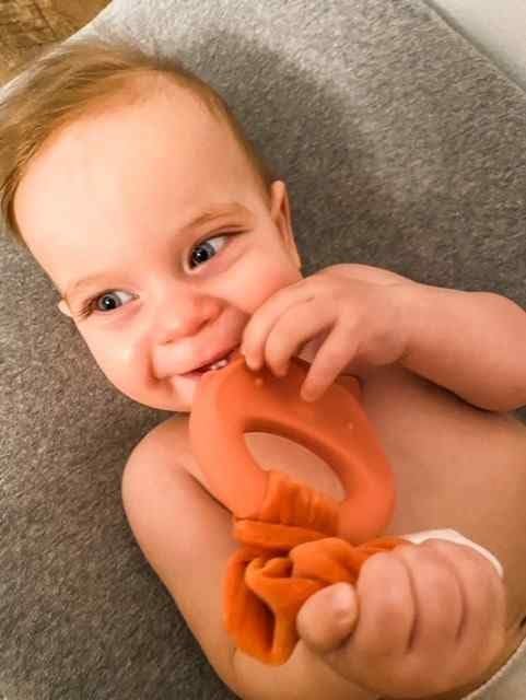Mary Meyer Teething Toys Leika Silicone Baby Teether, 9-Inches, Little Fox for Babies 0-12 Months