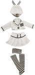 niannyyhouse BJD Dolls Clothes 1/3 1/4 1/6 White Hat Coat Skirt Striped Vest Socks Navy Suit Dress Up Gift (1/4BJD)