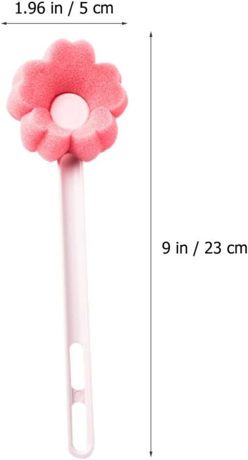 FRCOLOR Long Handle Flower-Shaped Bottle Cleaning Brush for Home Use