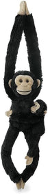 Hideekoog 2pcs Chimpanzee Hanging Stuffed Animal Mother with Baby Hangs Plush Toys, Hooks and Stuffed Animals