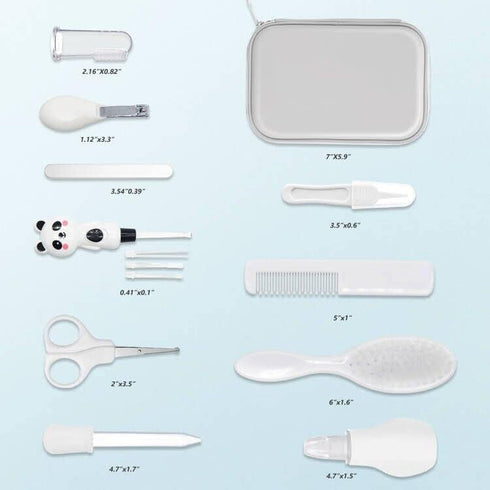 15 1 Set 01 Baby Grooming Kit, in Portable Baby Safety Care with Hair Brush Comb Nail Clipper Nasal Aspirator etc