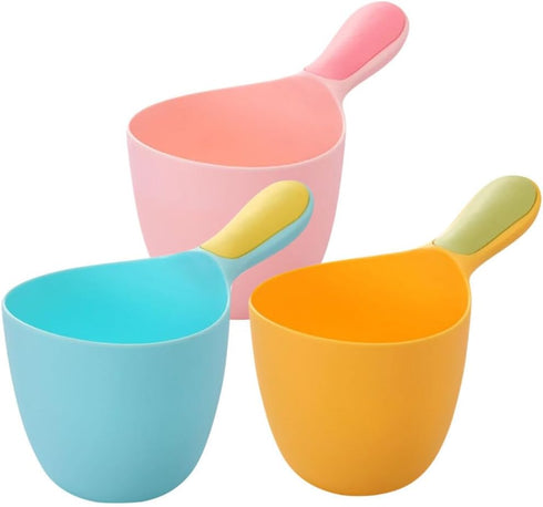 3pcs Baby Water Scoop Shampoo Ladle, Bathing Water Ladles, Plastic Child Bath Rinse Cup