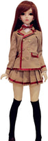 niannyyhouse 1/3 1/4 BJD Dolls Clothes, Khaki Coat, White Shirt, Pleated Skirt, School Uniform Outfit