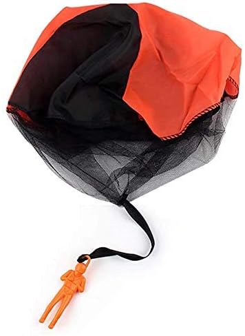 4PCS Set Tangle Parachute Figures - Hand Throw Soldiers Square Outdoor Flying Toys | No String