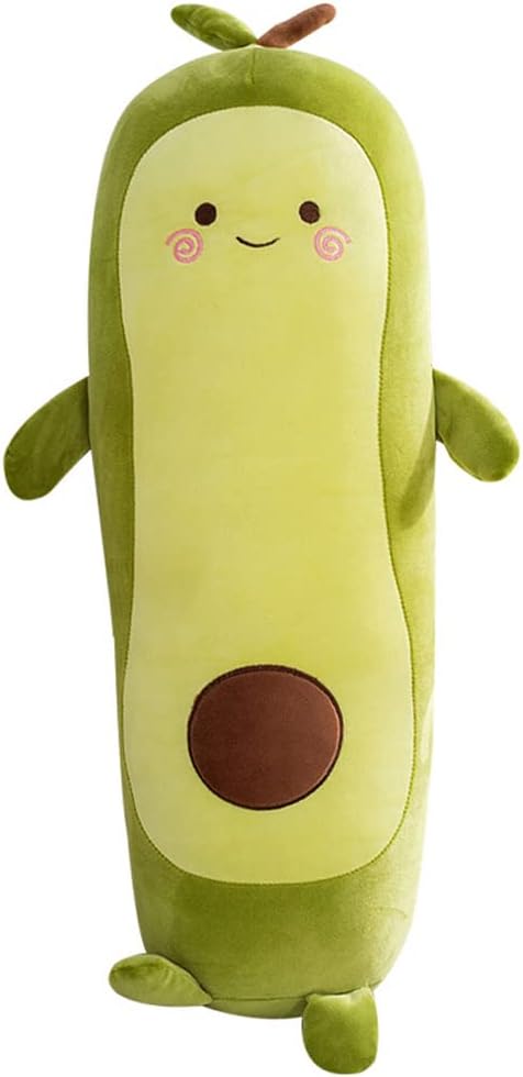 MMTTAO Long Avocado Stuffed Animal, 22 Inch Plushies Squishy Snuggle Toy, Kawaii Food Shaped Hugging Pillow for Kids