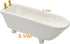 iLAND Dollhouse Furniture and Accessories 1/12 Scale Bathroom Set incl Ceramic Toilet & Bathtub & Wooden Cabinet