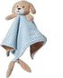 CREVENT Soft Plush Animal Face Security Blankets for Boys and Girls, Great Birthday Baby Shower Gifts (Blue Dog)