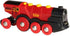BRIO World 33592 Mighty Red Action Locomotive, Battery Operated Toy Train with Light and Sound Effects
