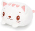 AIXINI 8 inch Cute White Cat Plush Stuffed Animal - Cylindrical Body Pillow, Super Soft Cartoon Hugging Toy
