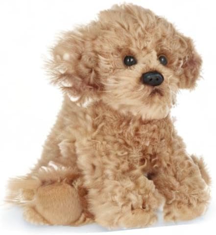 Bearington Caramel Dog Stuffed Animal, 6.5 in, Plush Dog Toys for Kids, Goldendoodle, Labradoodle