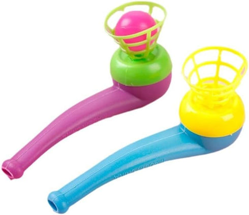 3pcs Random Color Floating Blow Pipe Balls - Stress Reliever Balance Blowing Toys for Kids