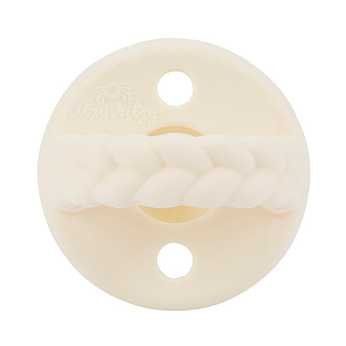 6-18 Set 2 Itzy Ritzy Silicone Pacifiers for Ages Months Itzy Soother Pacifiers Feature Collapsible Handle & Two Air