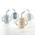 Stephan Baby Sippy Cups - Soft Silicone Training Cup with Lid & Straw, 4-Ounce, Beach Bum