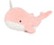 Tezituor Narwhal Stuffed Animal, Pink Plush Whale Narwhal Toy, Ultra Soft Cute Plushie Hugging Pillow for Girls Kids