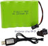 Blomiky 6V 2200mAh Ni-MH Rechargeable Battery Pack, 5 AA with SM-2P Black 2 Pin Connector Plug and USB Charger Cable