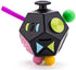 12 Sided Fidget Cube Toys, Stress Relief for Kids and Adults with ADD, OCD, ADHD, Autism (Black / B2)