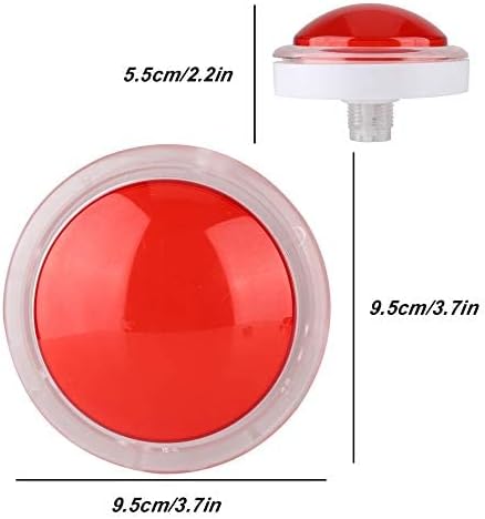 Socobeta Wear-Resisting Lightweight ABS Game LED Light, Big Round for Video Game (Red)