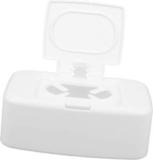 Diaper Wipe Holder: Baby Wipes Dispenser with Push-Button Lid Wipe Container Storage