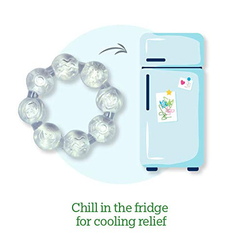 Green Sprouts Cool Ring Teether (2 Pack), Clear - 6mo+