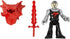 Imaginext Replacement Parts for Fisher-Price Blazing Battler's Dragon Playset - Black and Silver Figure with Helmet &