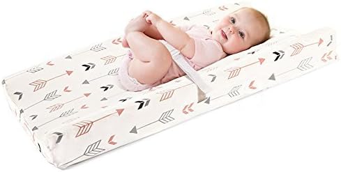 BROLEX 2 Pack Stretchy Changing Pad Covers Jersey Knit Changing Table Covers for Girls Boys,Pink & White Arrow