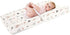 BROLEX 2 Pack Stretchy Changing Pad Covers Jersey Knit Changing Table Covers for Girls Boys,Pink & White Arrow