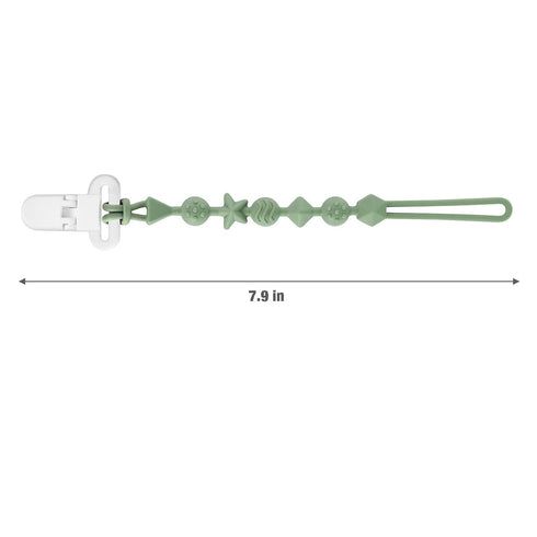 7 Pack PandaEar Silicone Pacifier Clips, Pacifier Holder with One Piece Design