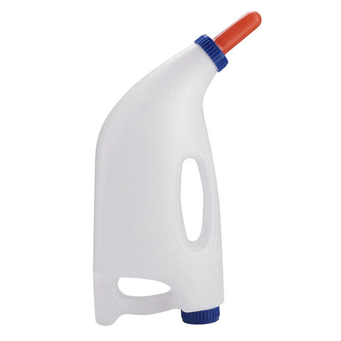 4L Calf Bottle with Handle, Nursing Milk Feeder, Goat Bottle, White Thickened Feeding Bottle for Farm Household Cattle