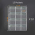 12 Pocket Coin Pages, 10 Sheets Plastic Holders for Coin Stamp Currency Collection, Collector Supplies