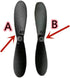 skrnrhrery 0.8MM length42MM (42mm) mini Propeller, Suitable for RC Aircraft Special Nylon Props Central axis Blade