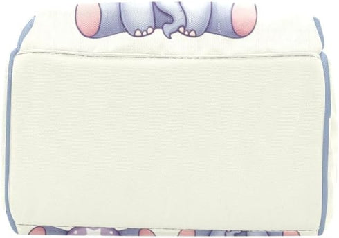 NZOOHY Mommy Backpack Cute Elephant Personalized Diaper Bag with Name Large Capacity Bag Multi-Function Travel for Mom