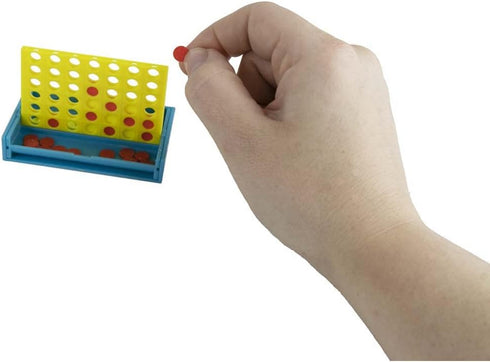 Connect 4 Board Game, World's Smallest, Miniature, Multicolor, for Ages 6 and Up