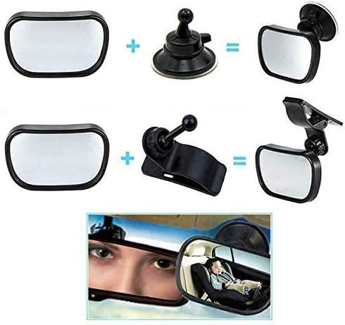 Baby Rear View Car Mirror, Wide View for Better Visibility, Shatter-Resistant Seat Safety for Infants