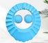 Shower Cap Bathing Cap with Earshield, Soft Adjustable Visor Hat for Safe Shampoo Shower Protection (BLUE)