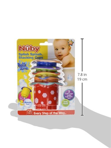 5-Piece Nuby Splish Splash Bath Time Stacking Cups