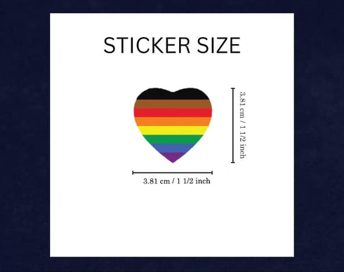 250 Philadelphia Gay Pride 8 Stripe Rainbow Heart Stickers for LGBTQ Awareness Fundraising Events