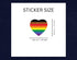 250 Philadelphia Gay Pride 8 Stripe Rainbow Heart Stickers for LGBTQ Awareness Fundraising Events