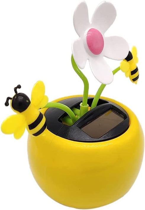 Apple Blossom Solar Dancing Flower Toys, Solar Dancing Figurines Ornament for Car and Windowsill Decoration