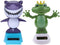 2pcs Solar Powered Dancing Toys - Swinging Animated Bobble Head Dancer Toy Car Decor Ornament Frog + Shark